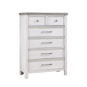 Ambrose 5 Drawer Chest ANTIQUE WHITE/ ANTIQUE GREY