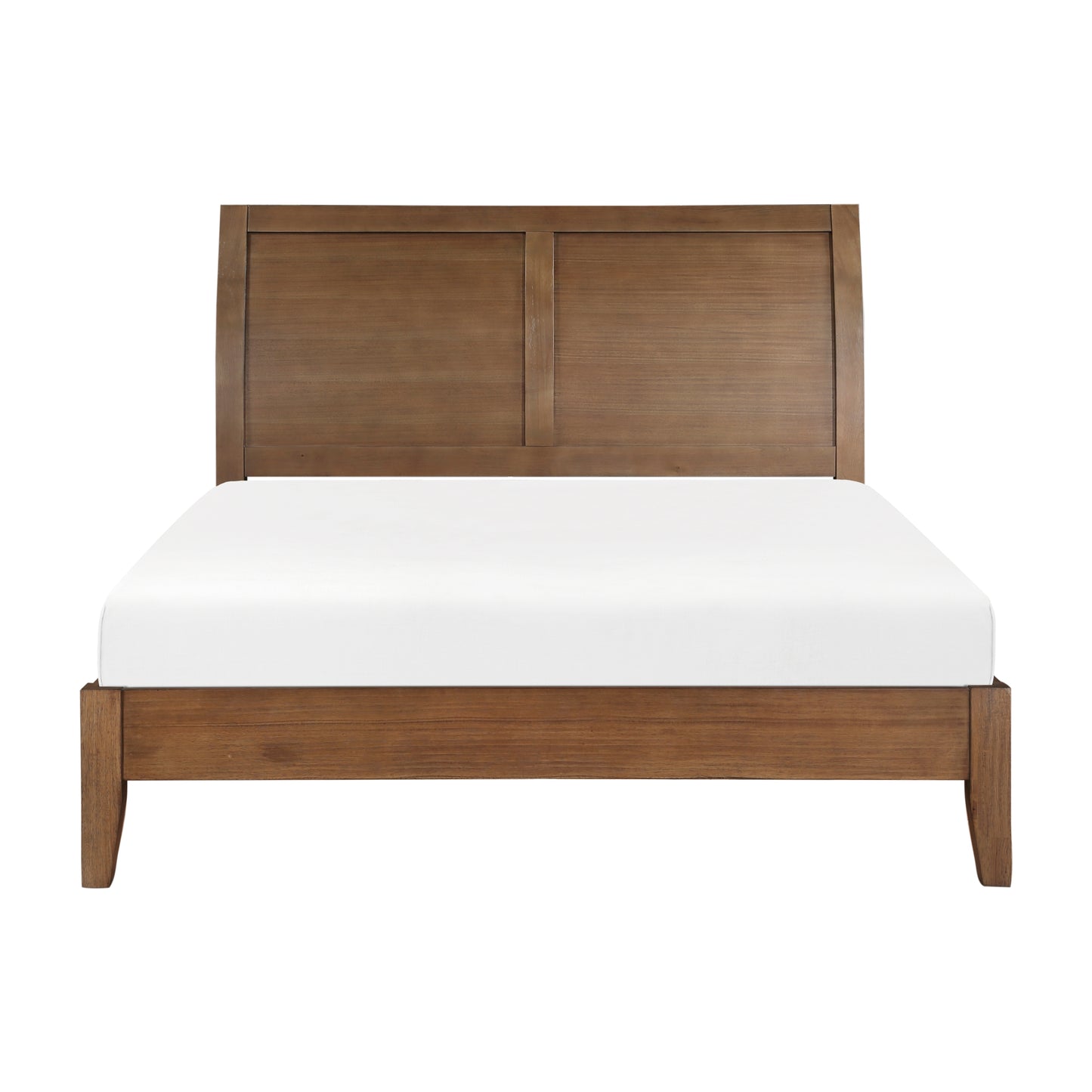 Evans Queen Platform Bed LITE BROWN