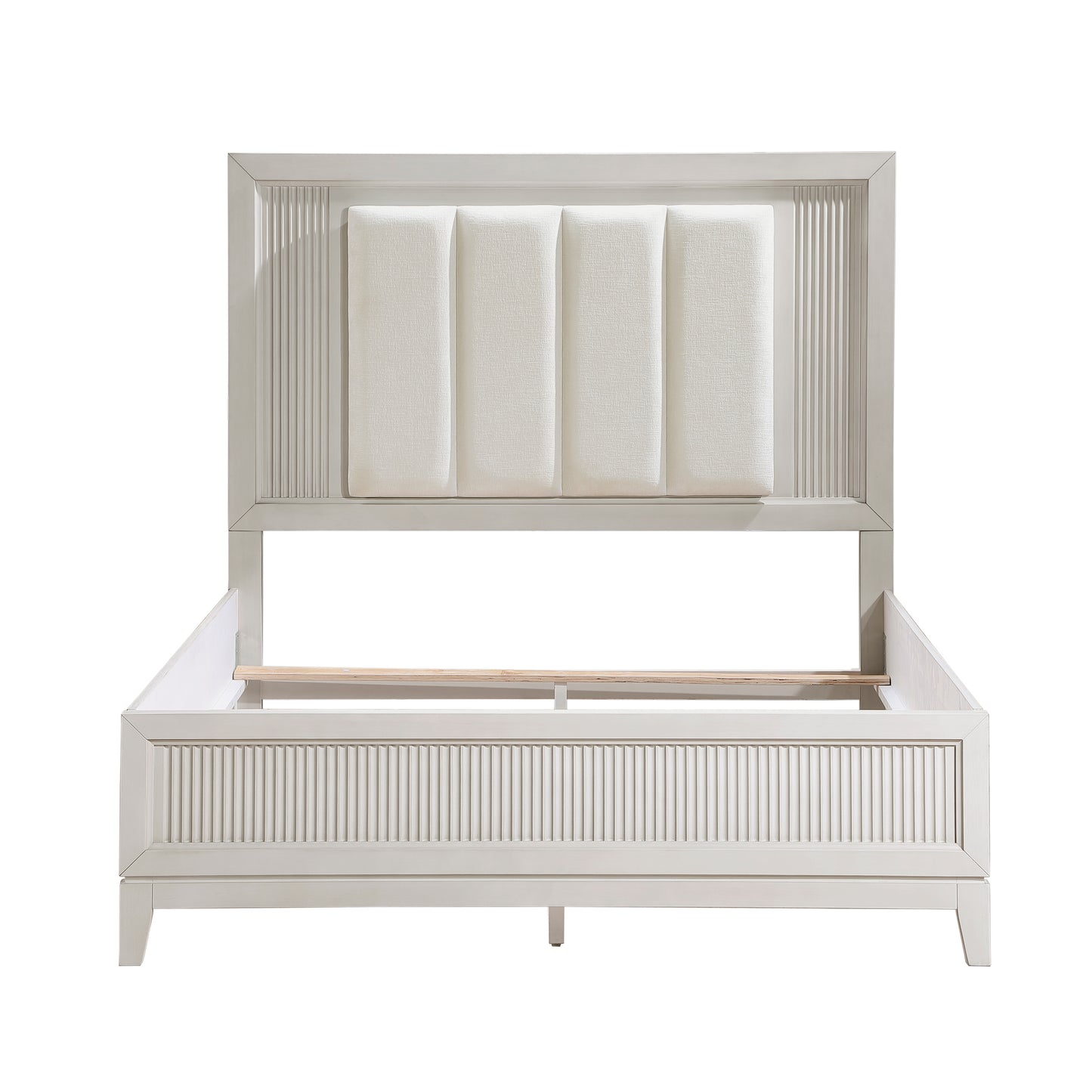 Florence Queen Bed W/LED ANTIQUE WHITE