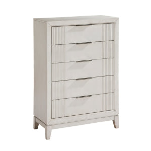 Florence 5 Drawer Chest ANTIQUE WHITE
