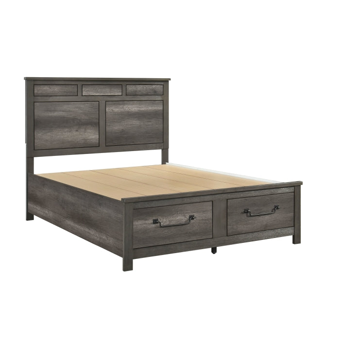 Lenoir Queen Storage Platform Bed GREY