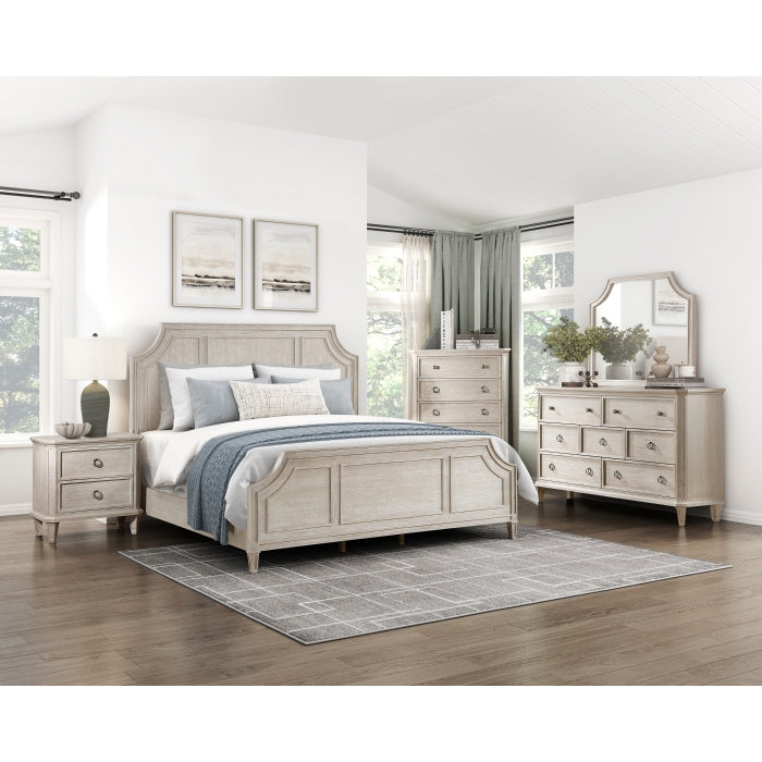 Leander Queen Bed LITE BROWN