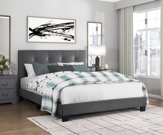 Newberry Queen Platform Bed GREY