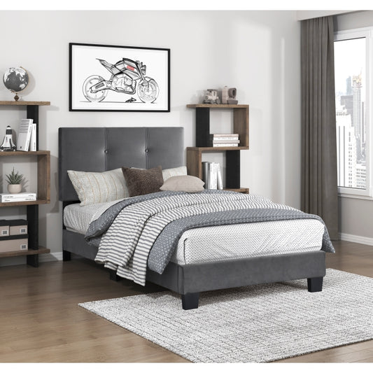 Newberry Twin Platform Bed DARK GREY
