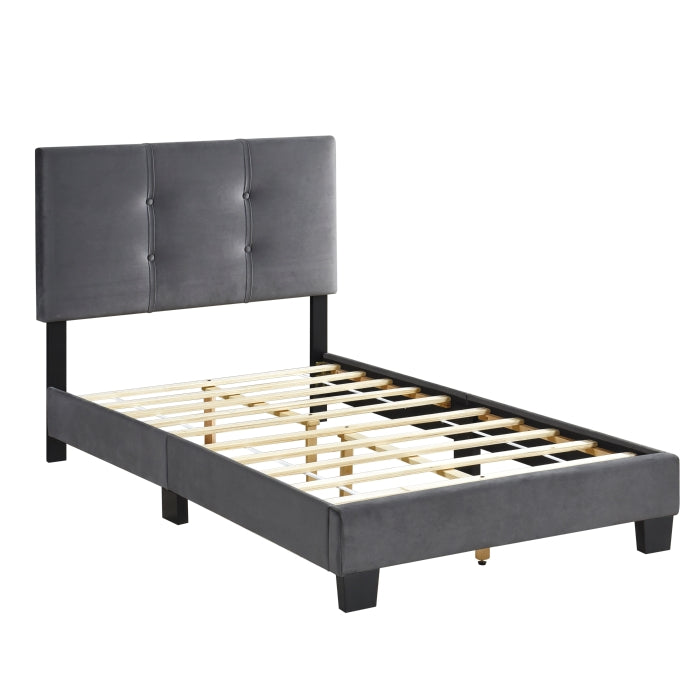 Newberry Twin Platform Bed DARK GREY