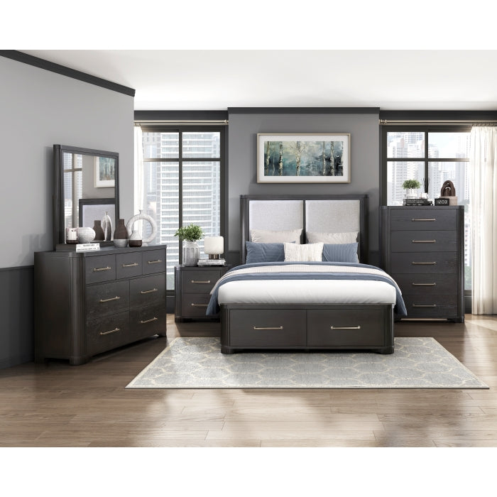 Gilbert Queen Storage Platform Bed CHARCOAL