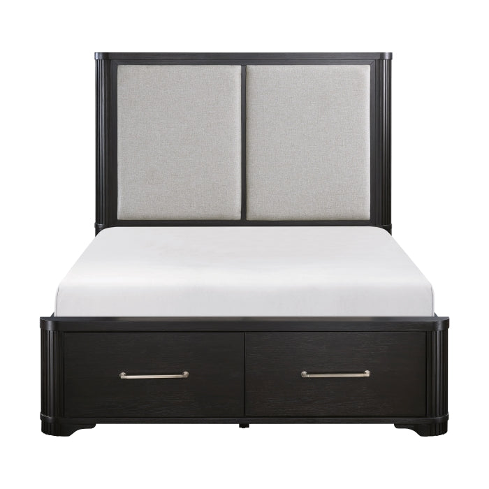 Gilbert Queen Storage Platform Bed CHARCOAL