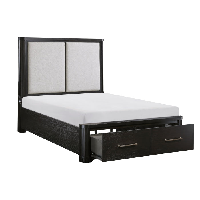 Gilbert Queen Storage Platform Bed CHARCOAL