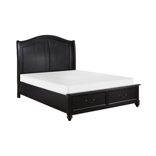Herman Queen Storage Platform Bed CHARCOAL BROWN
