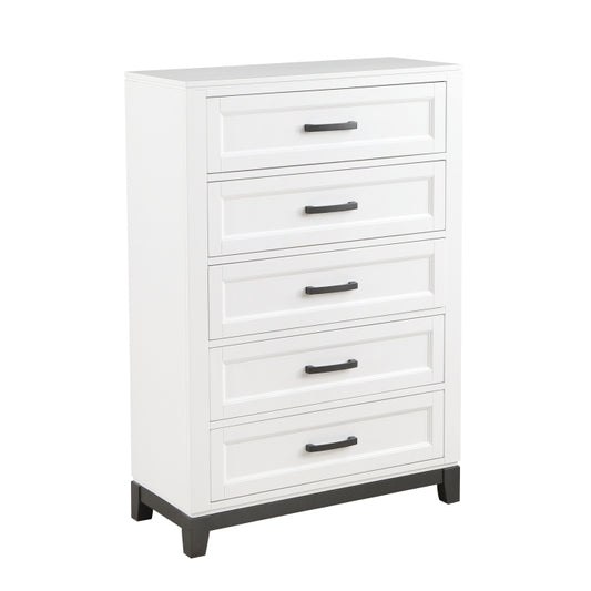 Garretson 5 Drawer Chest WHITE