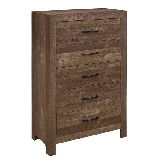 Corbin 5 Drawer Chest RUSTIC BROWN