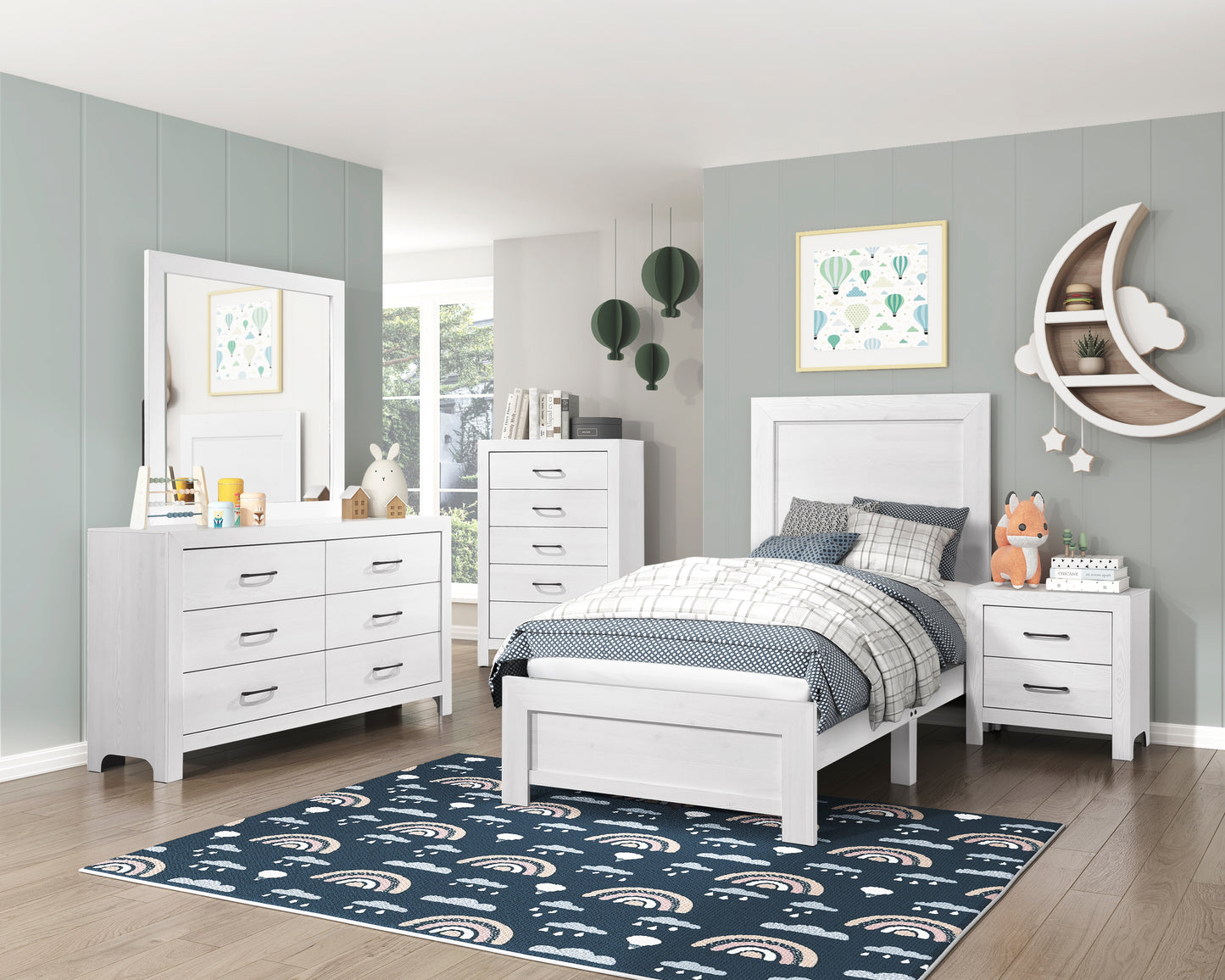 Corbin Twin Bed WHITE
