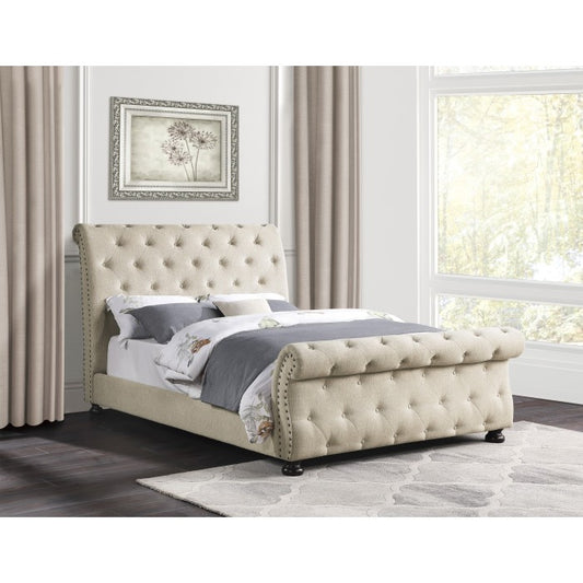 Crofton Queen Bed BEIGE