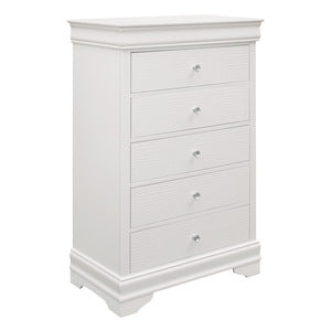 Lana 5 Drawer Chest WHITE