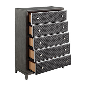 West End 5 Drawer Chest GREY