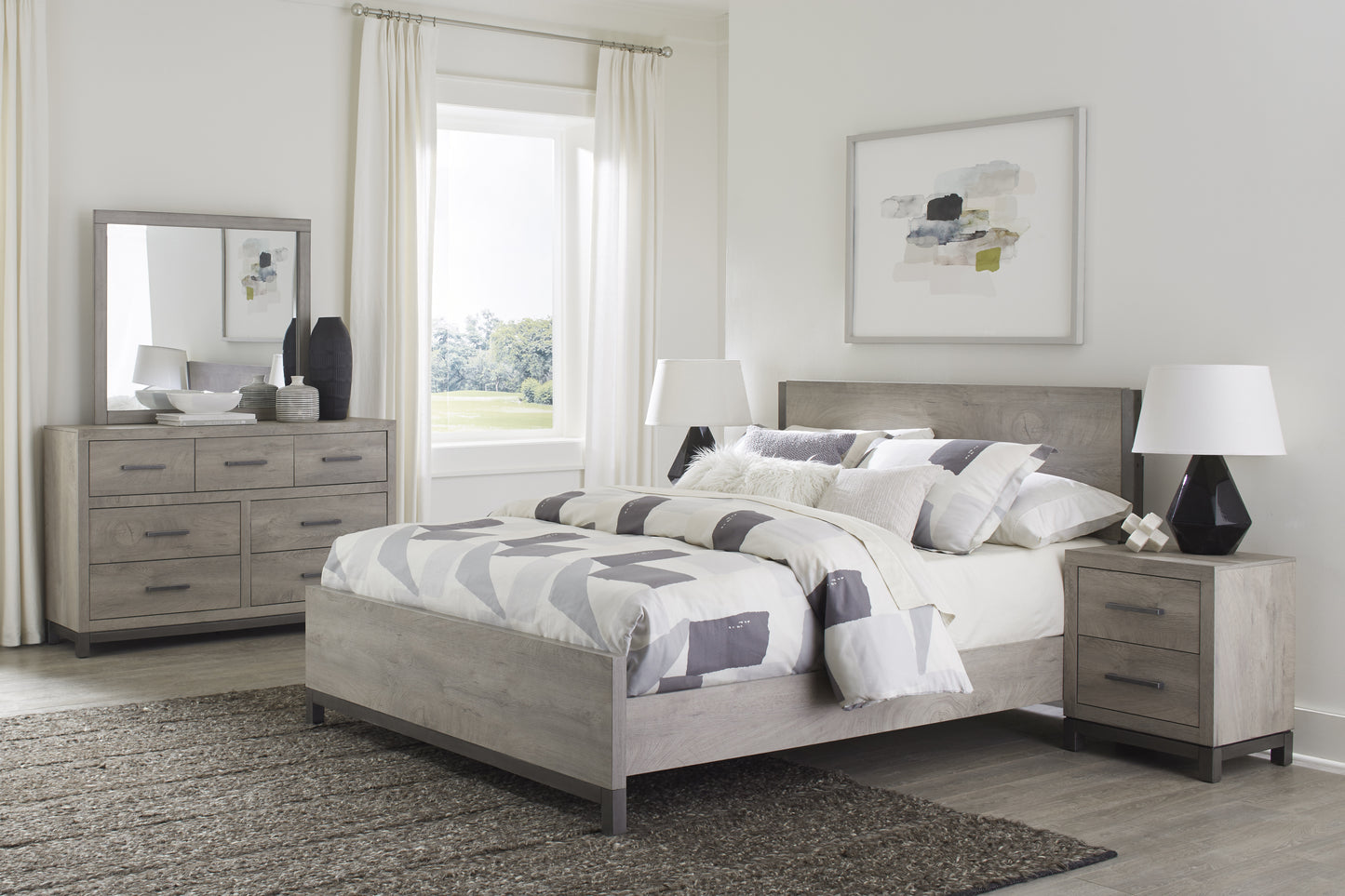 Zephyr Queen Bed LITE GREY