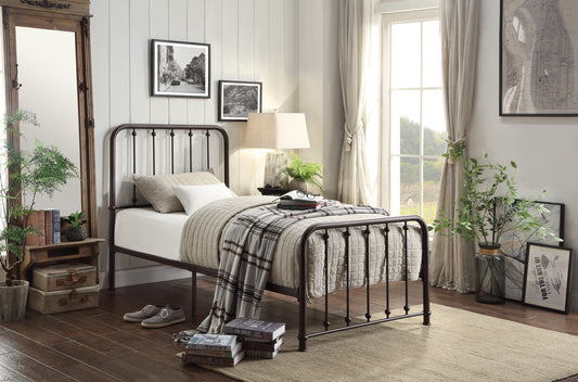 Larkspur Twin Platform Bed DARK BRONZE