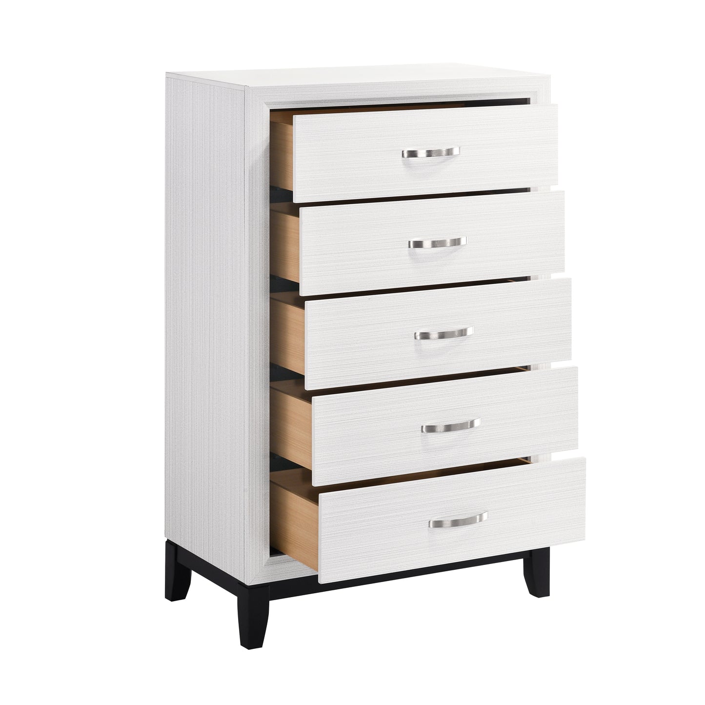Davi 5 Drawer Chest WHITE