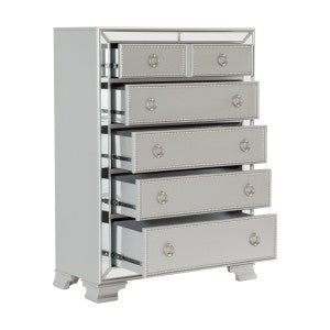 Avondale 5 Drawer Chest SILVER