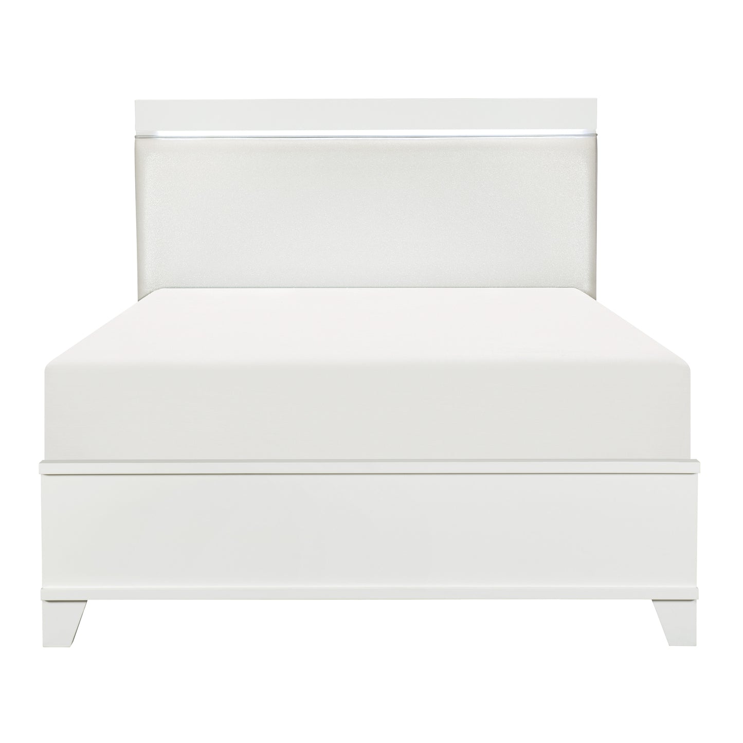 Kerren Queen Bed W/LED WHITE