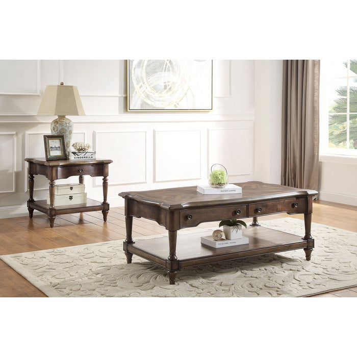 Heath Court End Table BROWN OAK