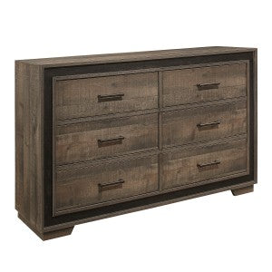 Ellendale Dresser RUSTIC MAHOGANY/DARK EBONY