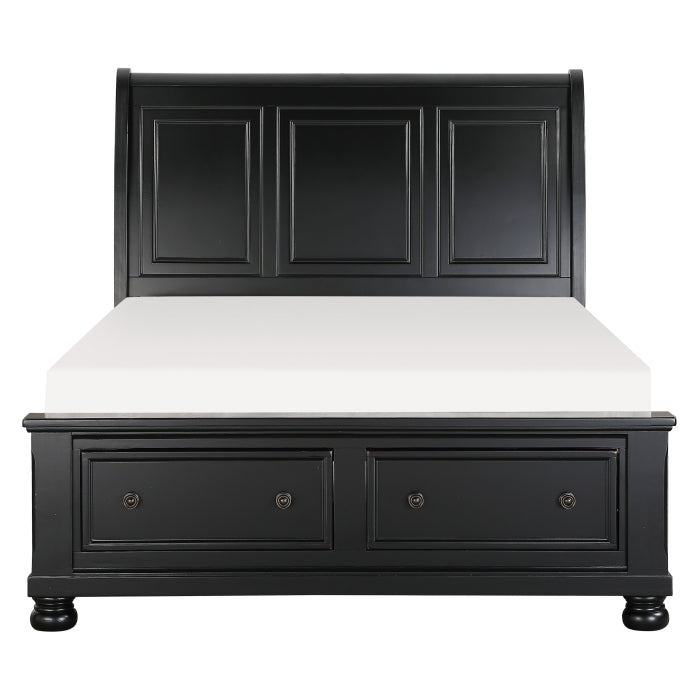 Laurelin Queen Storage Platform Bed BLACK