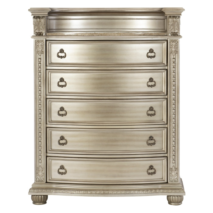 Cavalier 5 Drawer Chest SILVER