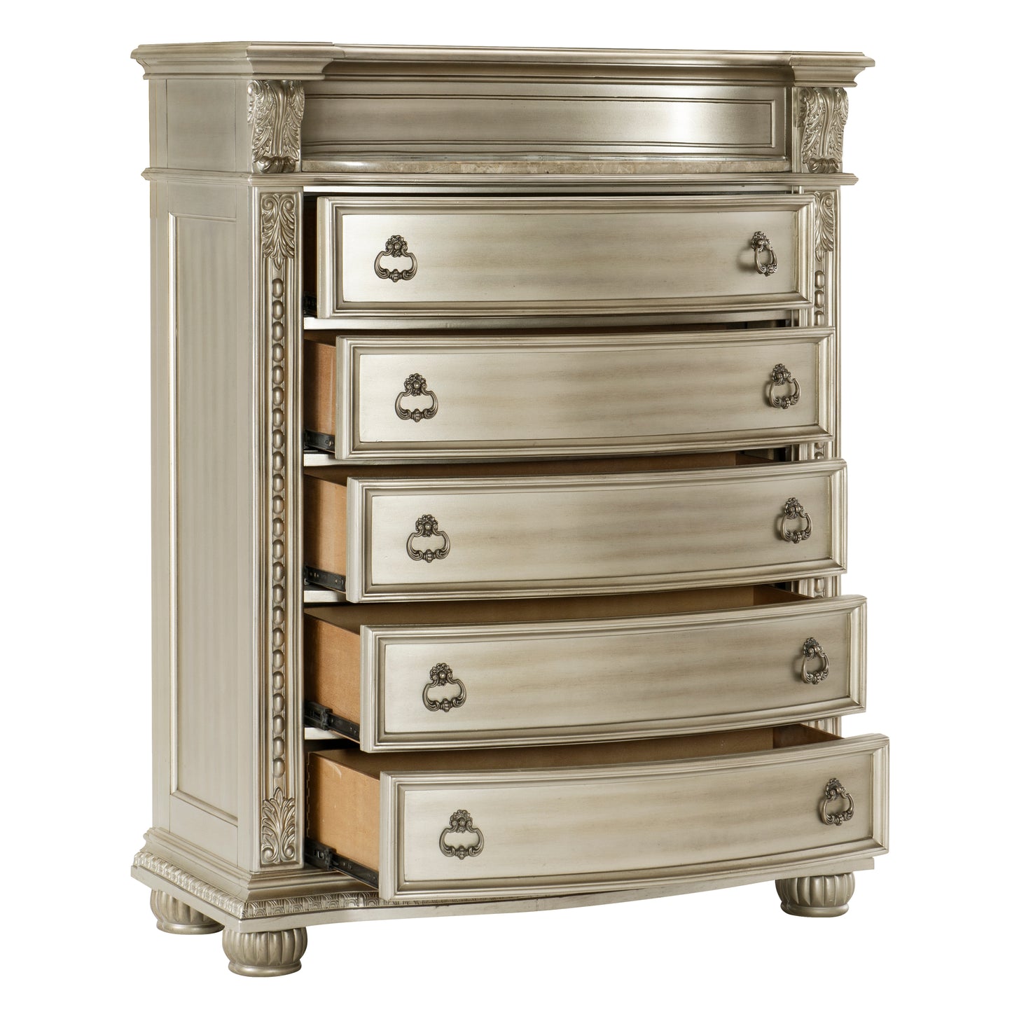 Cavalier 5 Drawer Chest SILVER