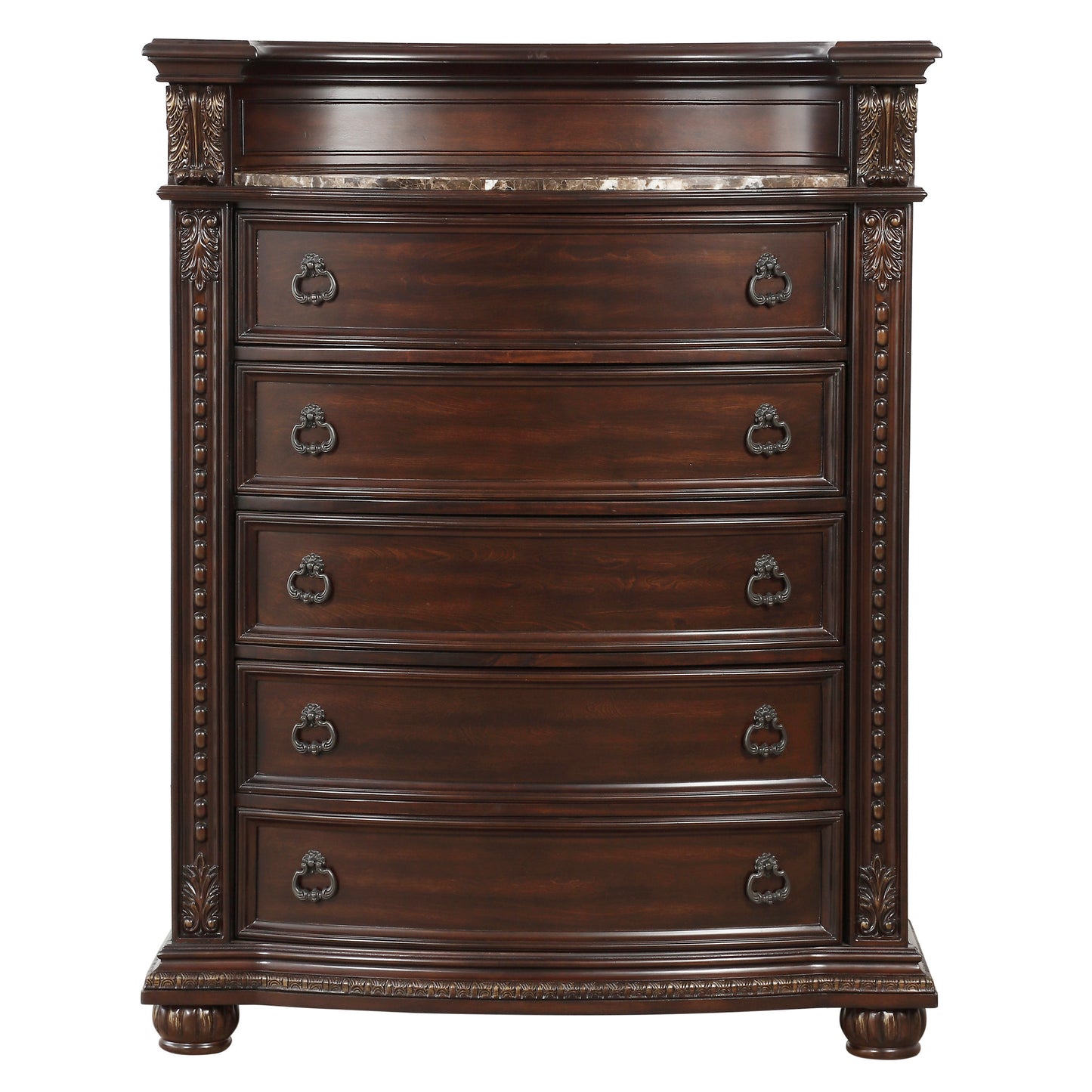 Cavalier 5 Drawer Chest DARK CHERRY