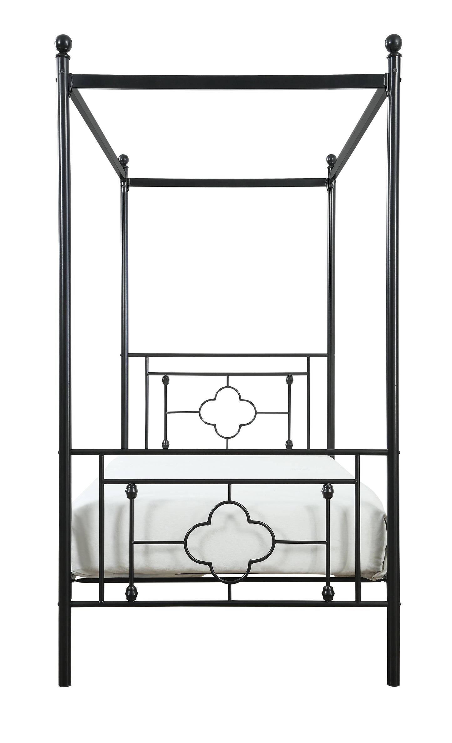 Hosta Twin Canopy Platform Bed BLACK