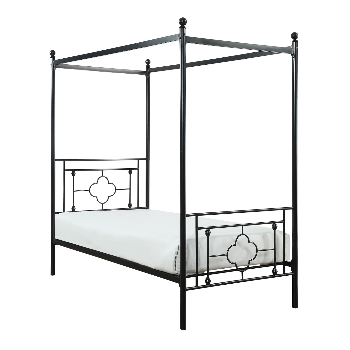 Hosta Twin Canopy Platform Bed BLACK