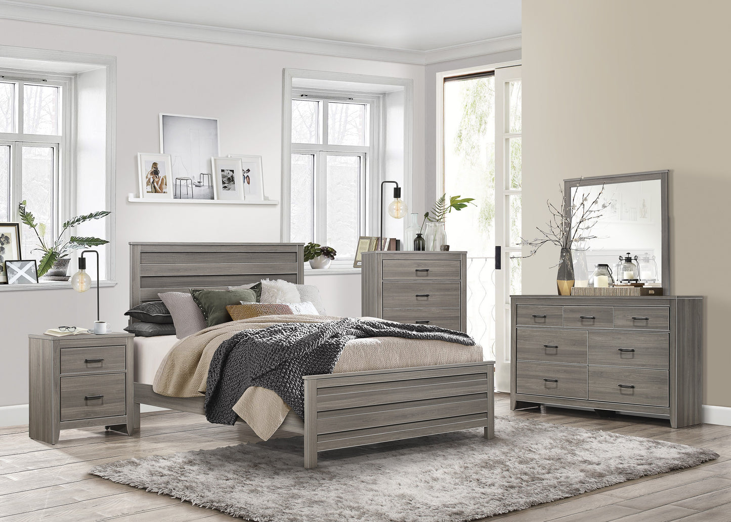 Waldorf Queen Bed DARK GREY