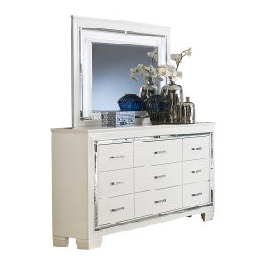 Allura Dresser Mirror W/LED - WHITE