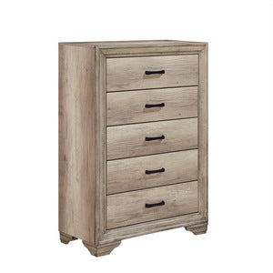 Lonan 5 Drawer Chest NATURAL