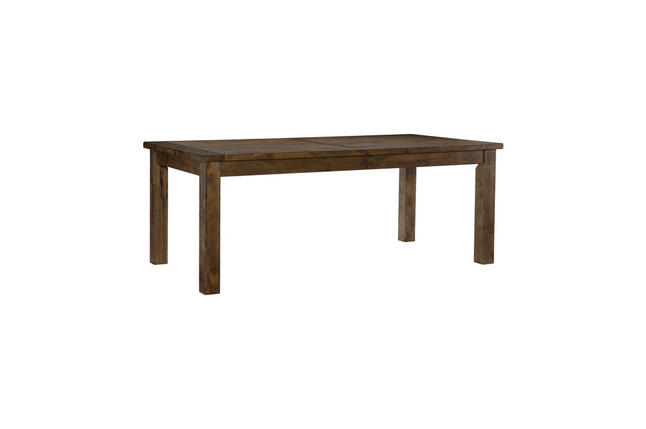 Jerrick 6pcs Dining Table W/Bench SOLID WOOD-BURNISHED BROWN