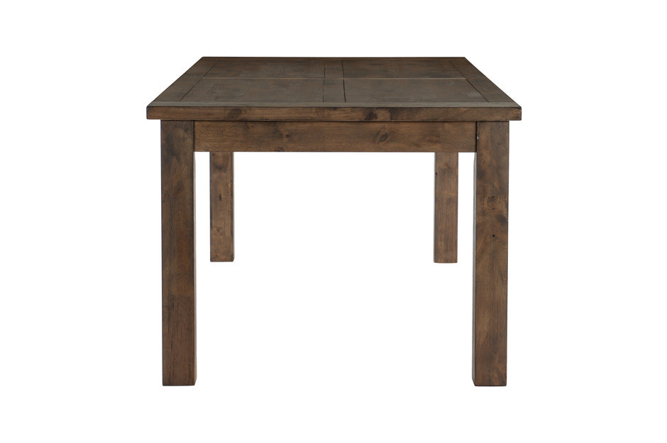 Jerrick 6pcs Dining Table W/Bench SOLID WOOD-BURNISHED BROWN