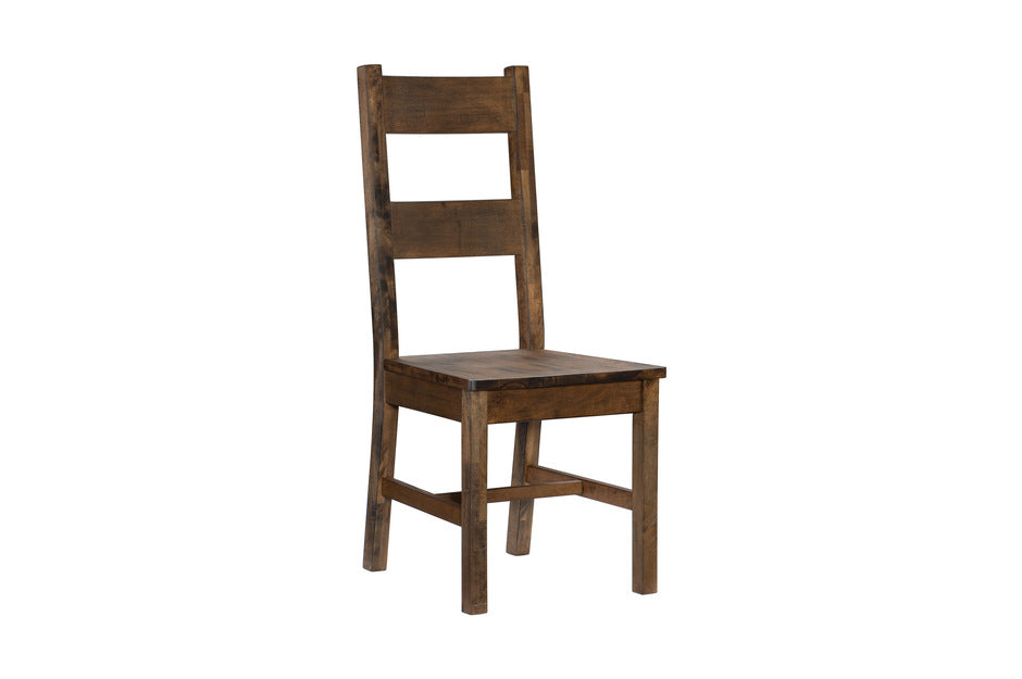 Jerrick 6pcs Dining Table W/Bench SOLID WOOD-BURNISHED BROWN