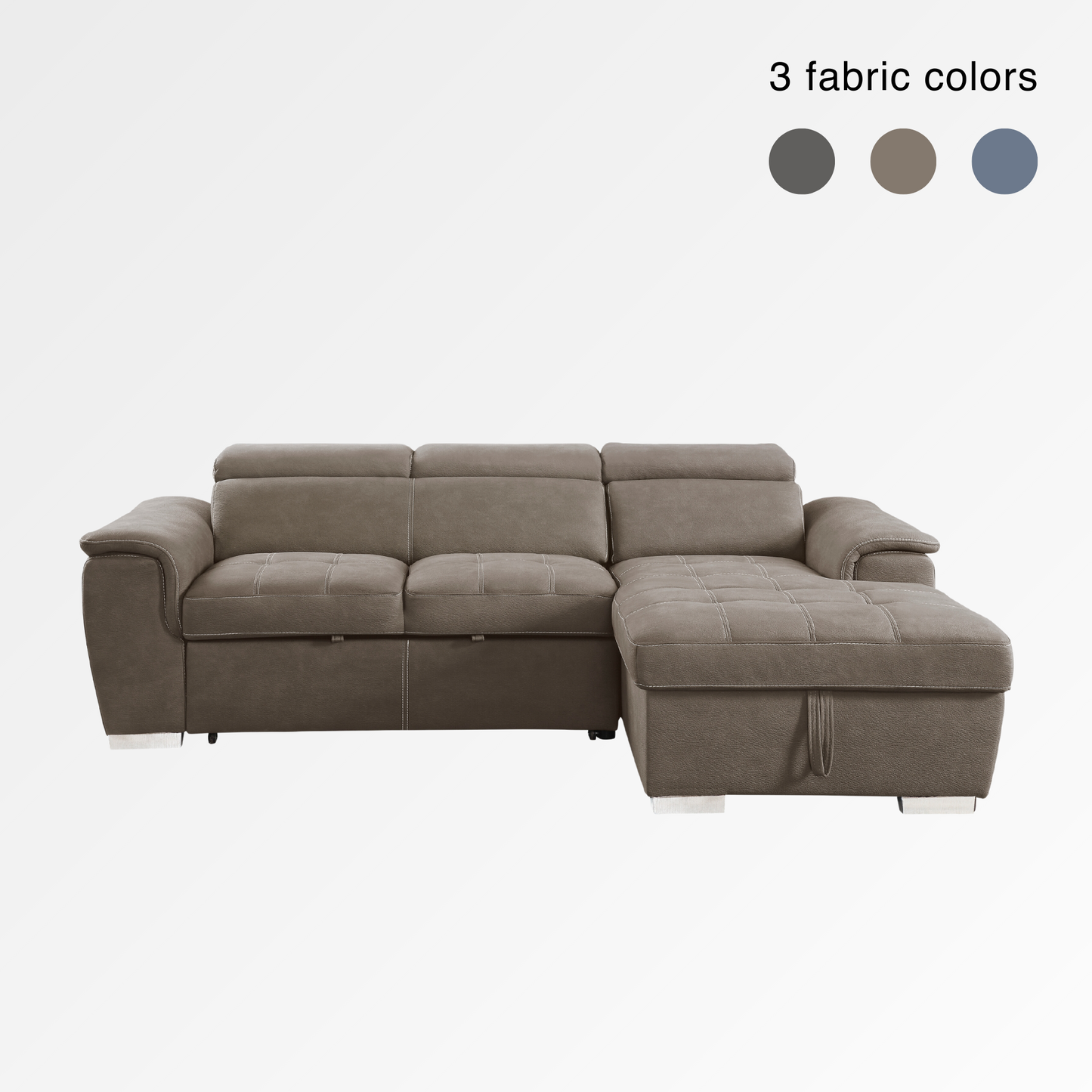 FERRIDAY 2-Piece Sleeper Sectional (Taupe)