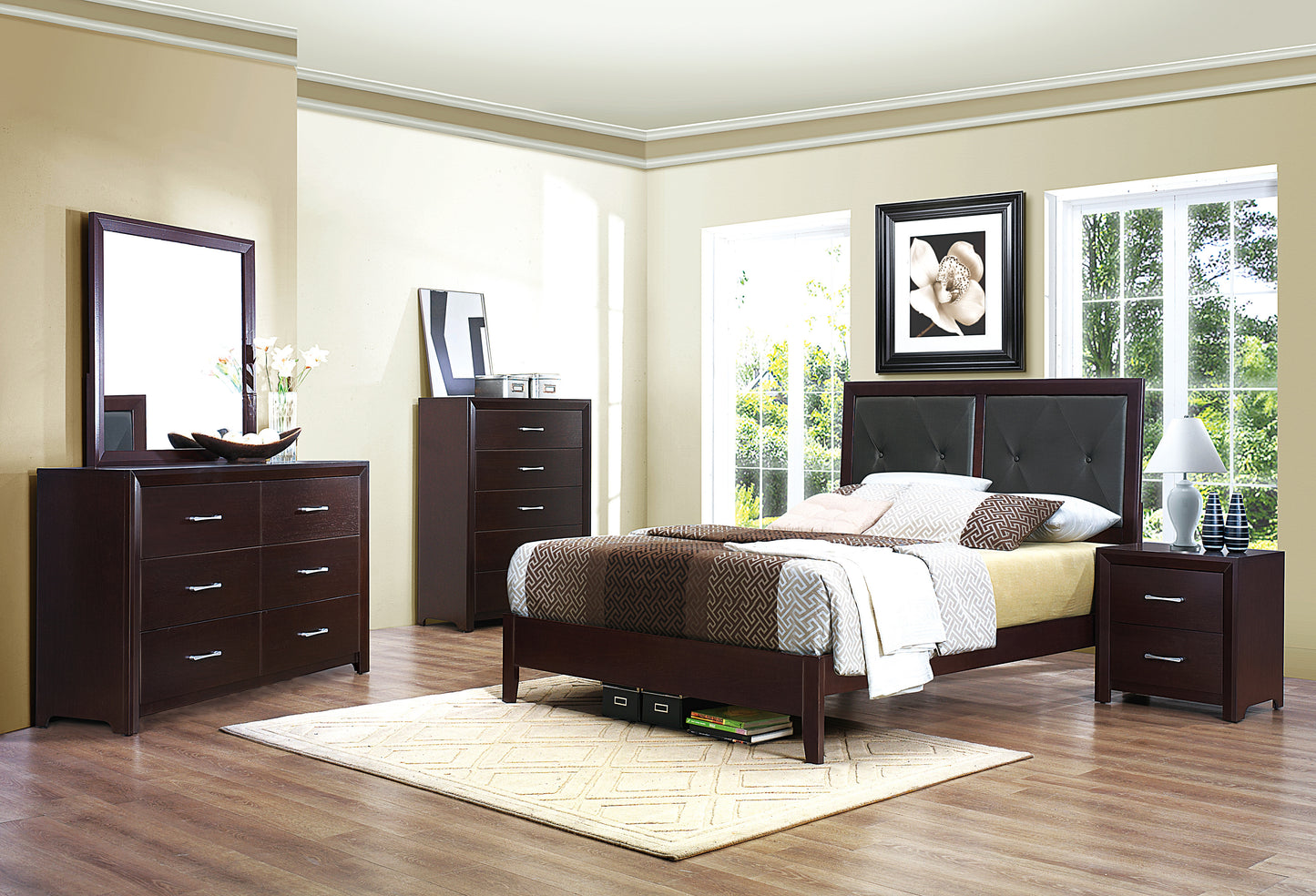 Edina Queen Bed EXPRESSO