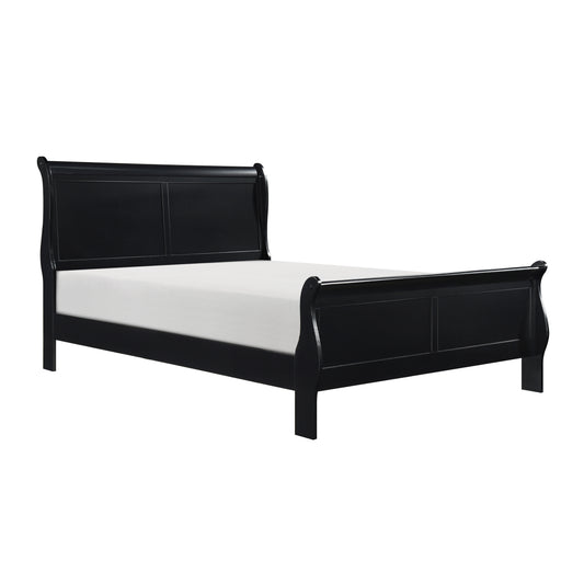 Mayville Queen Sleigh Bed BLACK
