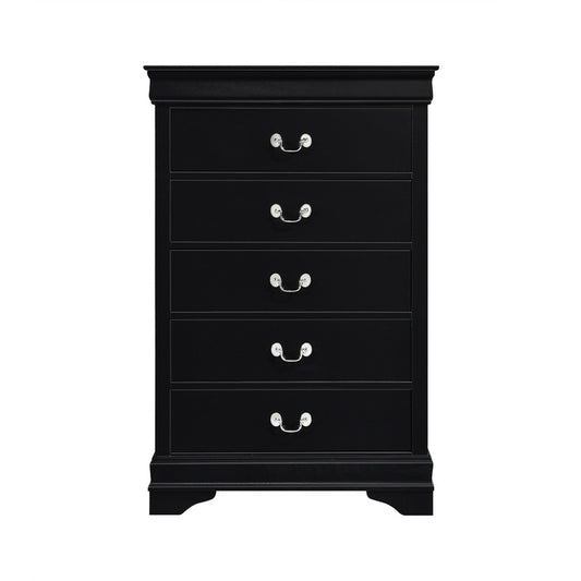 Mayville 5 Drawer Chest BLACK