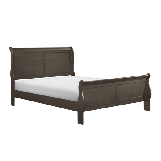 Mayville Queen Sleigh Bed GREY