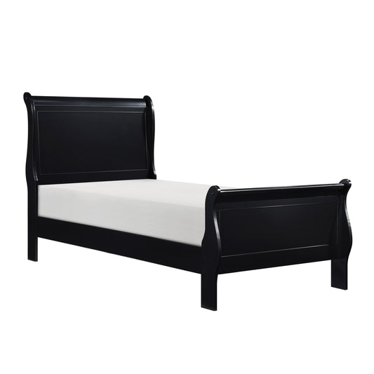 Mayville Twin Sleigh Bed BLACK
