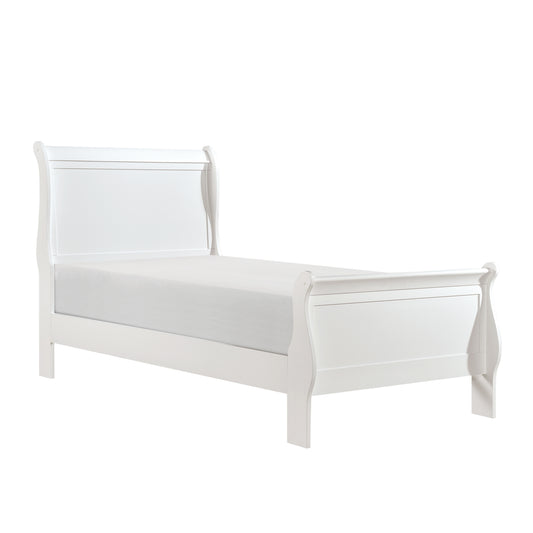 Mayville Sleigh Bed WHITE