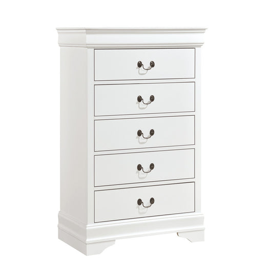 Mayville 5 Drawer Chest WHITE