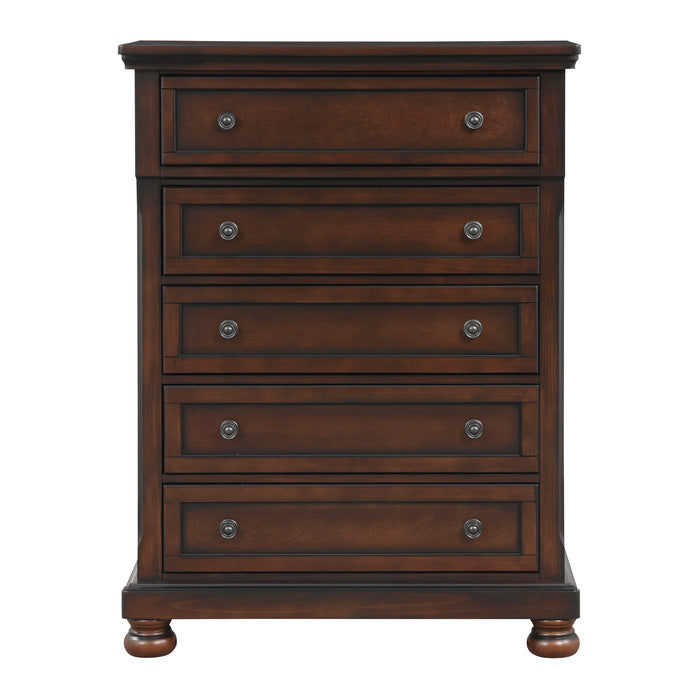 Cumberland 5 Drawer Chest BROWN CHERRY