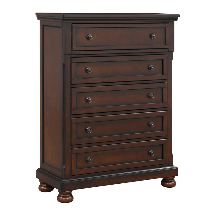 Cumberland 5 Drawer Chest BROWN CHERRY