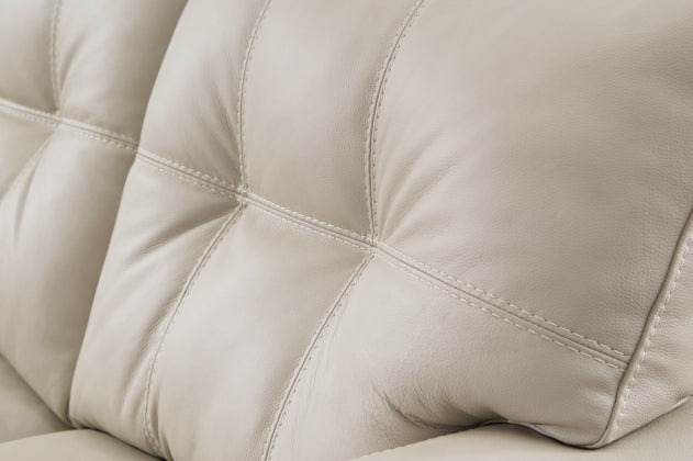 Santorine Queen Leather Sofa Sleeper BONE
