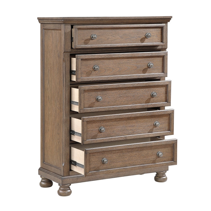 Bethel 5 Drawer Chest ANTIQUE BROWN